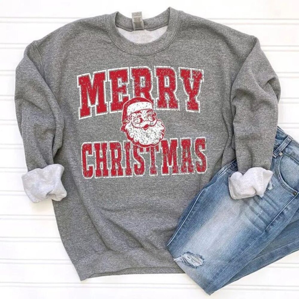 Merry Christmas Santa Sweatshirt Unisex Holiday Season Sweatshirt 05